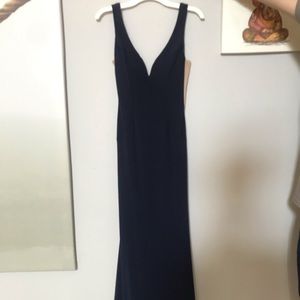 navy blue long dress